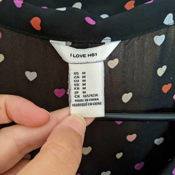 Midi Button Front Heart Print Dress - Picture 7 of 8